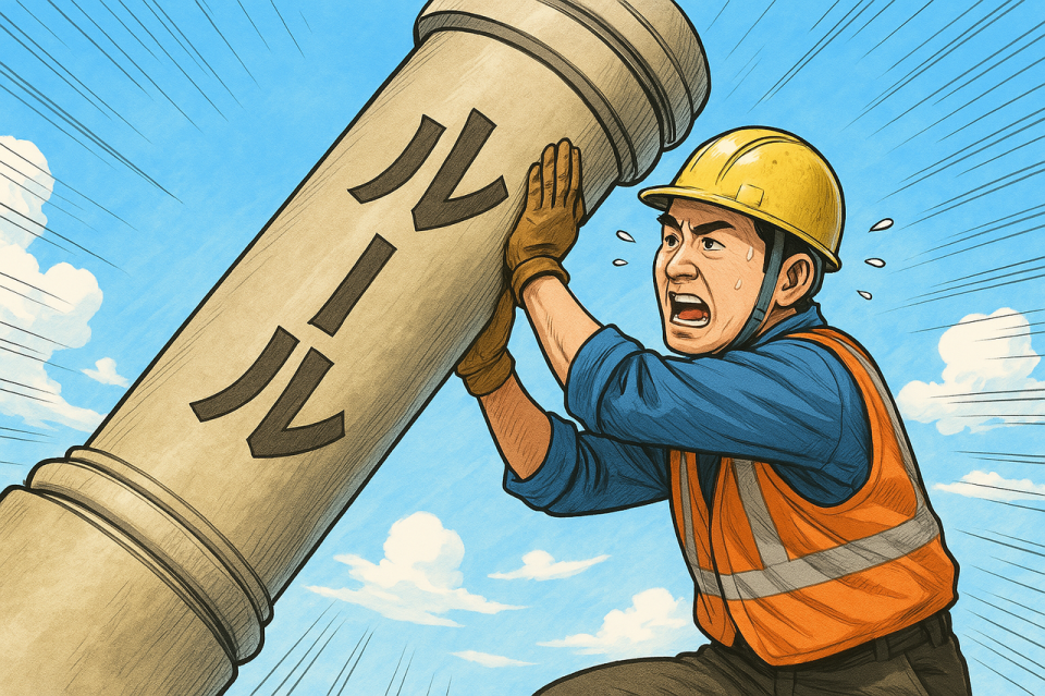 ルールを支える作業員